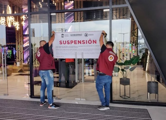 Suspende Gobierno del Estado de México actividades de Casino en Naucalpan, no acredita legal funcionamiento