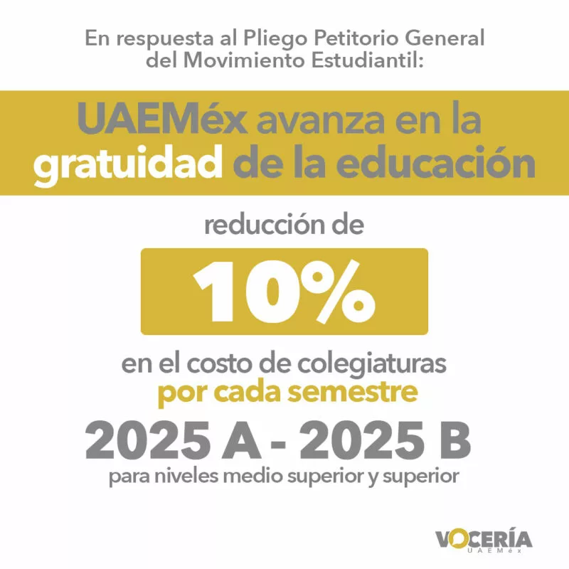 Avanza UAEMéx en la gratuidad de la educación