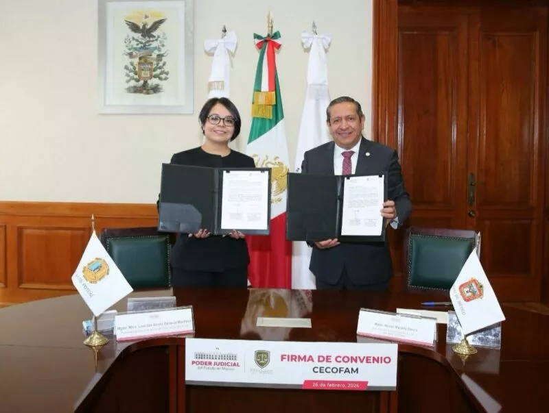 PJEDOMEX y Poder Judicial de San Luis Potosí fortalecen  operación de los CECOFAM