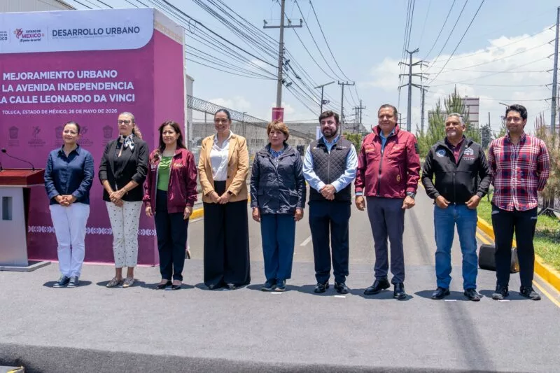 Inauguran gobernadora Delfina Gómez y alcalde Ricardo Moreno mejoramiento urbano de las vialidades Leonardo Da Vinci e Independencia