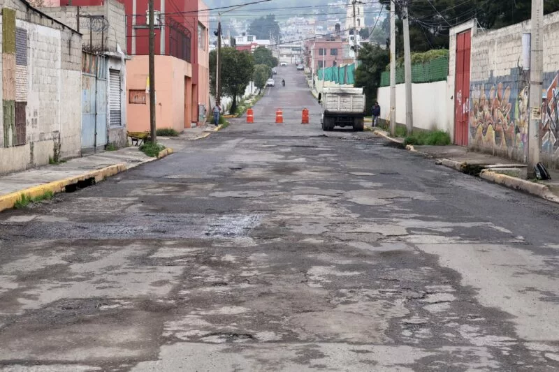 Llega Diablo Dragón a Juan Aldama Sur para seguir recuperando vialidades en San Mateo Oxtotitlán