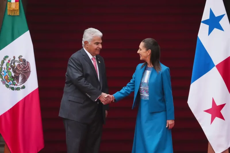 Claudia Sheinbaum, recibió en Palacio Nacional al Presidente de Panamá, José Raúl Mulino Quintero
